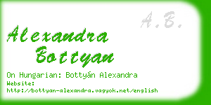 alexandra bottyan business card